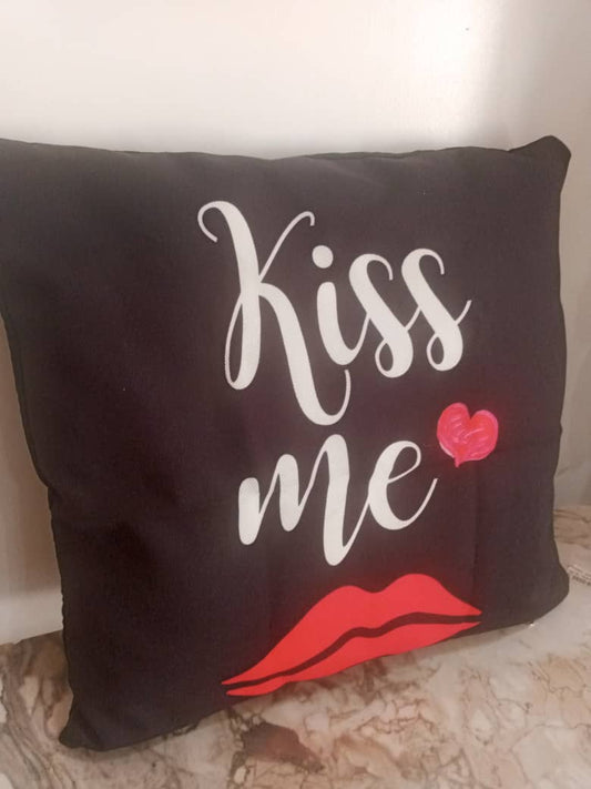 Kiss white, Red & Black themed single throw pillow cover