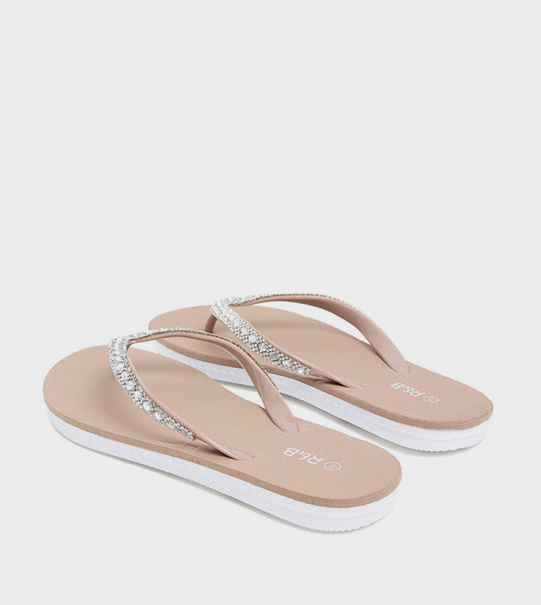 R&B Embellished Flip-Flops