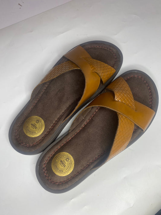 Base London Astro Slip on Sandal Burnt Tan