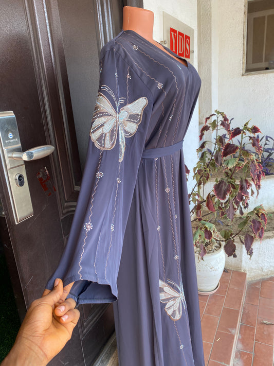 AA Royale.Abaya Butterfly - Ash