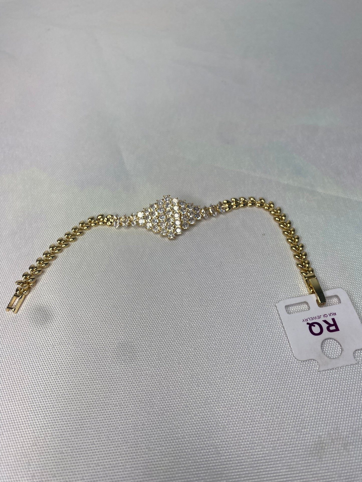 Cubic gold rhinestone bracelet SJP