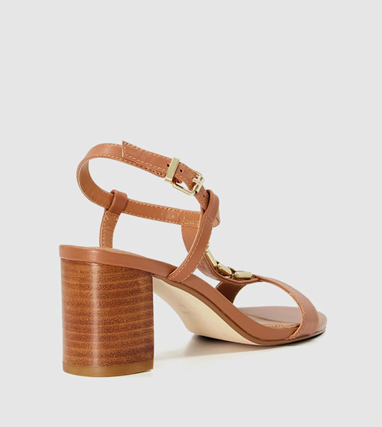 Dune London JUST Ankle Strap Block Heel Sandal