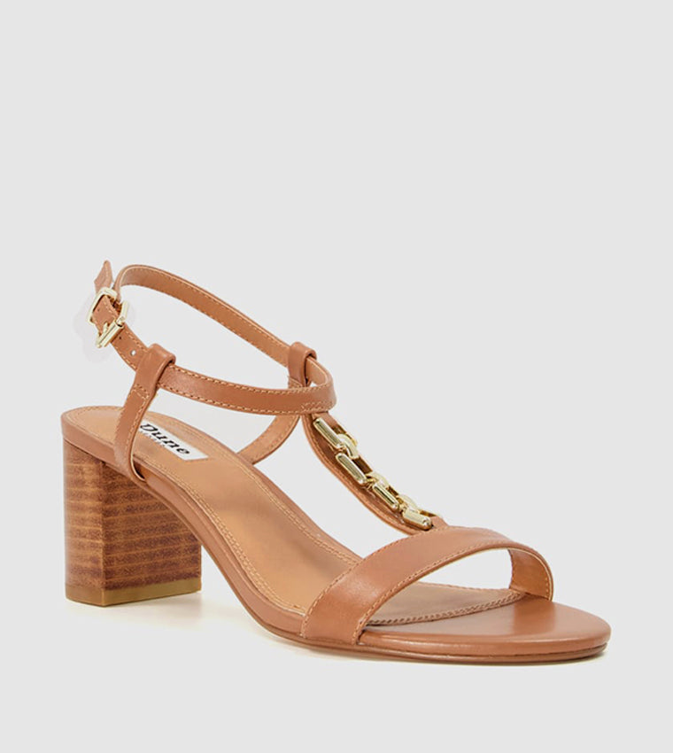 Dune London JUST Ankle Strap Block Heel Sandal