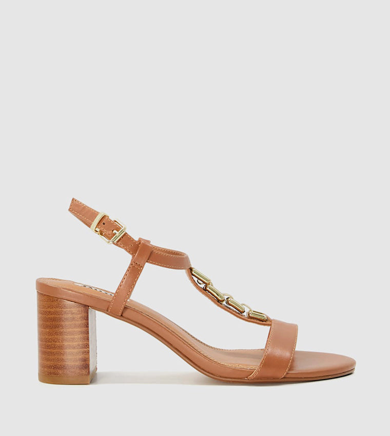 Dune London JUST Ankle Strap Block Heel Sandal