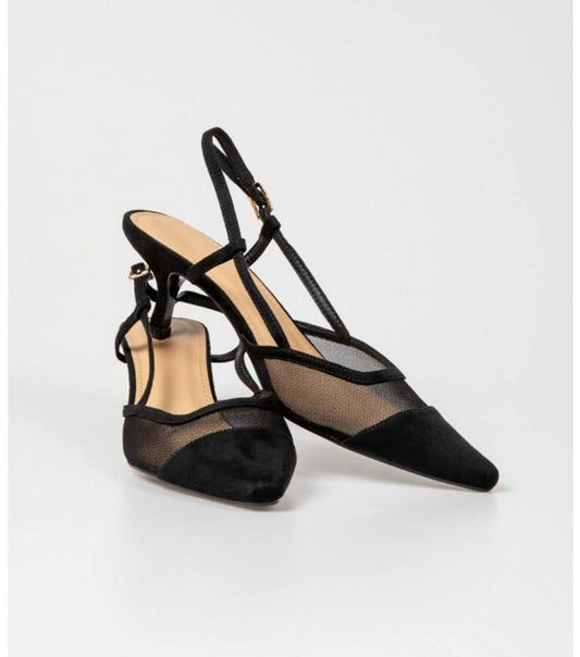 Celene Kitten Heel Pump - Black