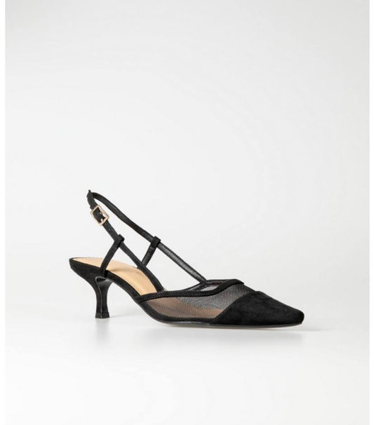 Celene Kitten Heel Pump - Black