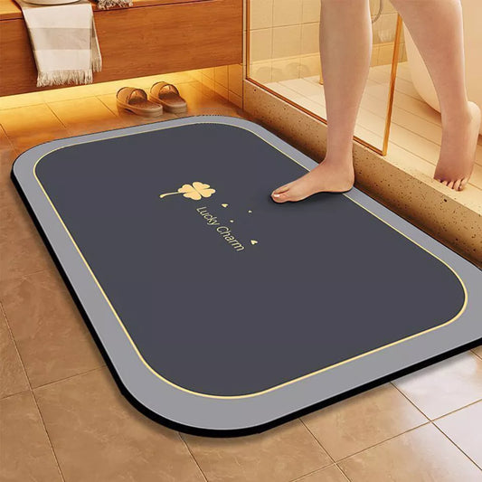 1pc Leafy Lucky Charm Anti Slip Water Absorbent Bathroom floor mat