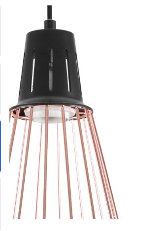 Switch Elegant Style Pendant Light Unique Luxury Quality Material for the Perfect Stylish Home Matt Black/Rose Gold 18 x 18 x 185cm Matt Black/Rose Gold 18 x 18 x 185cm