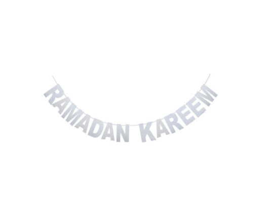 Generic Ramdan Kareem Eid Series Letter Aluminum Balloon Silver 15cm