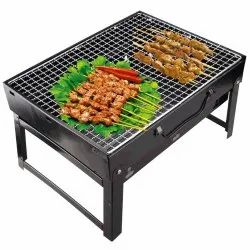 East Foldable Charcoal BBQ Grill Black 7x27.5x15.1cm