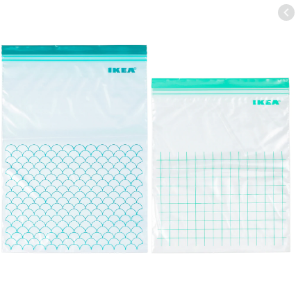 ISTAD Resealable bag-turquoise, light turquoise