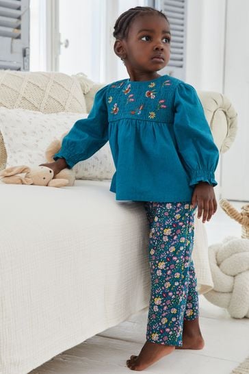 NEXT Teal Floral Pyjamas