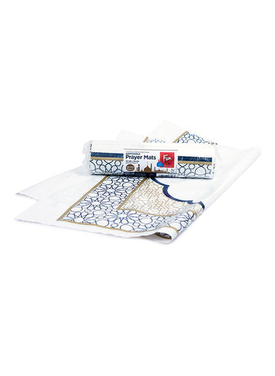 Fun 20-Piece Disposable Praying Mat Roll White/Brown/Blue