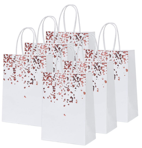 Tupa Bronzing Paper Party Bags  Birthday Gift Bag Wedding Bags white
