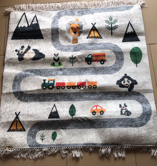 mini accessory Kids Room Activity Carpet /Rug/Mat Size: Multicolor, 100 x 100