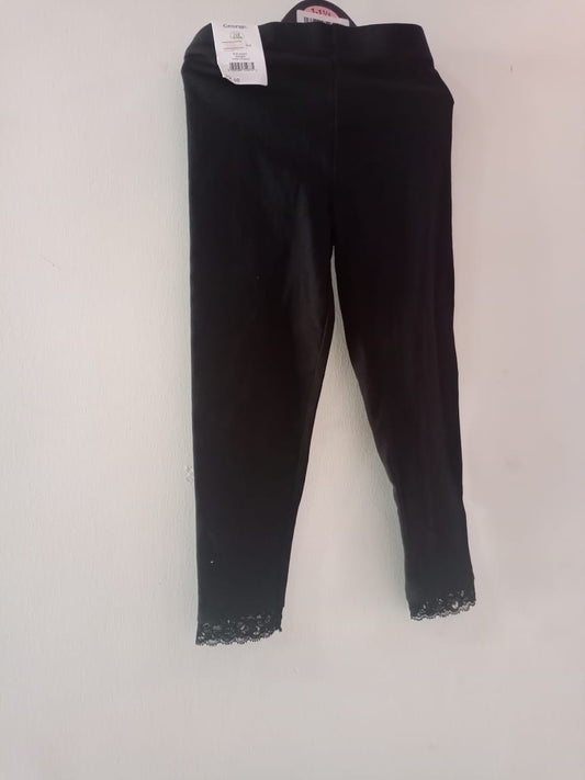 George Leggings with Lace (5-6YRS) Black