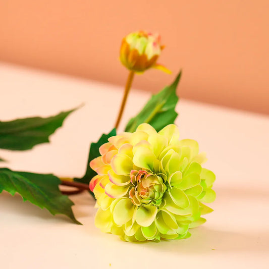 Green Dahlia Artificial Flower