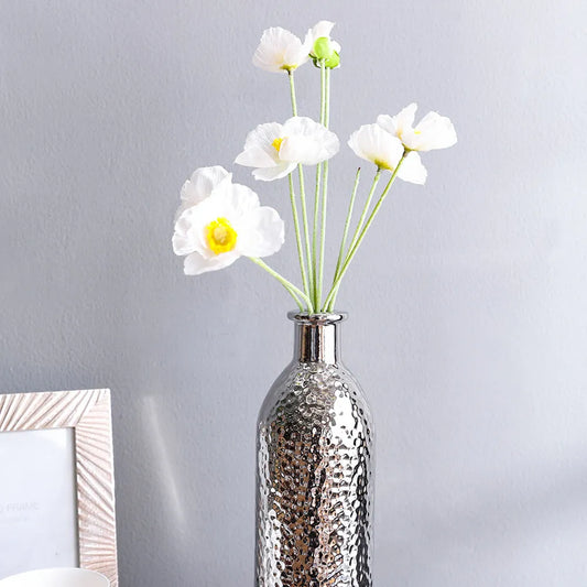 Poppy Bunch White L53 cm