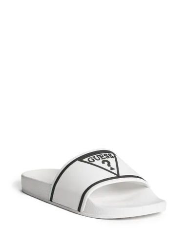 Guess Teague Logo Pool Slides Sku  White multi